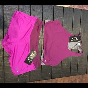 Oakley workout shorts and top